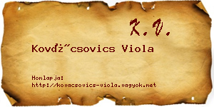 Kovácsovics Viola névjegykártya